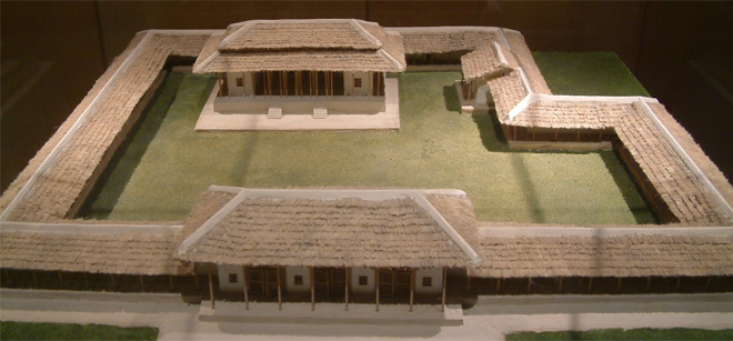 Reconstrucción de un Palacio Erlitou, Provincia de Henan, China, 1500 a.C. aprox.